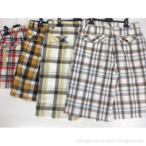 Men's Plaid Check Golf Shorts